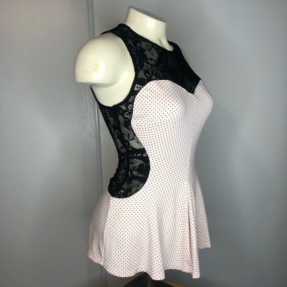 GUESS sleeveless mini polka-dot peplum top - Picture 3 of 8